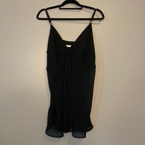 Cacique 18/20 Black Lingerie Gown Sexy Rhinestone Sexy.